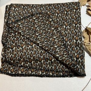 Living Solution Leopard Print Soft Lightweight Throw Blanket 66x50